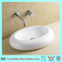 New Design Bathroom Oval Counter Basin Without Faucet Hole